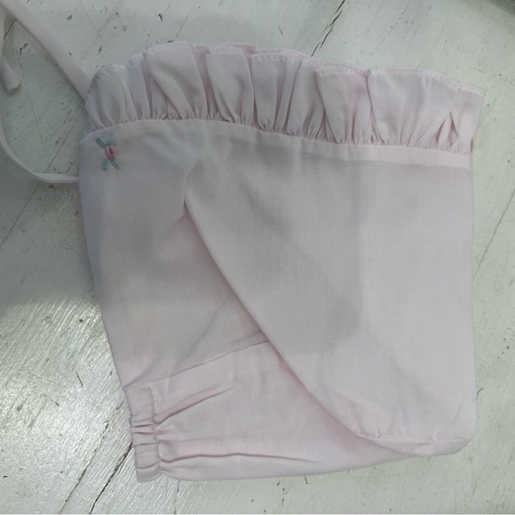 Pink Ruffled Bonnet - Picture 2 of 3